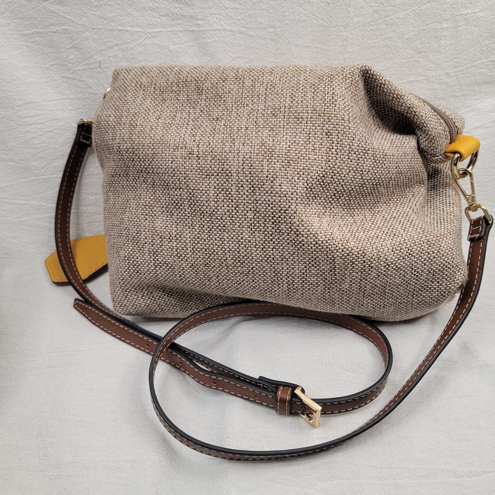 Stylish Tan and Yellow Women's Bag - Picture 5 of 7
